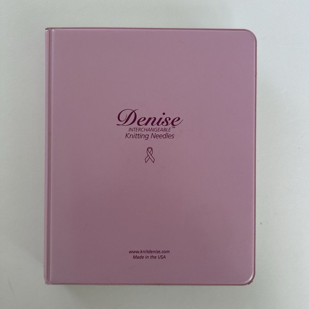 Denise Interchangeable Knitting Needles Complete Kit Pink Made In USA
